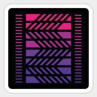 "Dimensional Folds” - V.2 Purple - (Geometric Art) (Dimensions) - Doc Labs Sticker